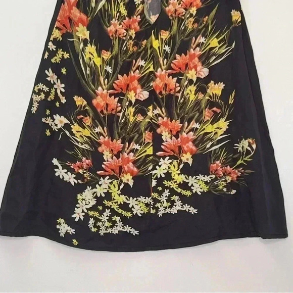 Some Days Lovin Botanic Floral Print Swing Dress Brown Sz S - Picture 7 of 14